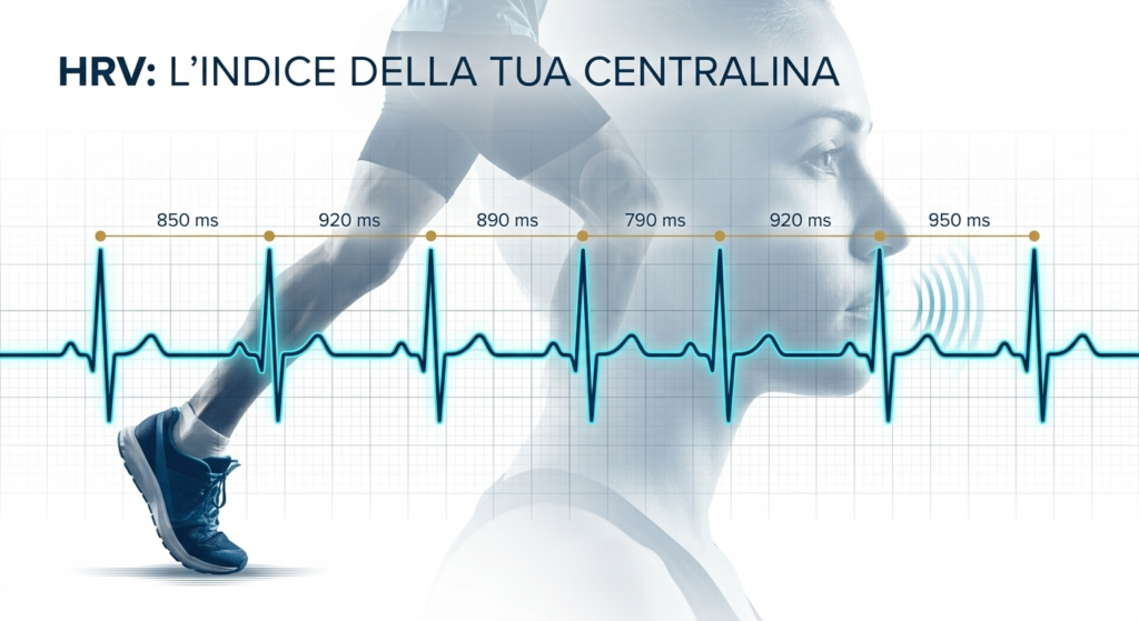 HRV, l'indice della tua centralina: tracciato della frequenza cardiaca di un atleta in corsa